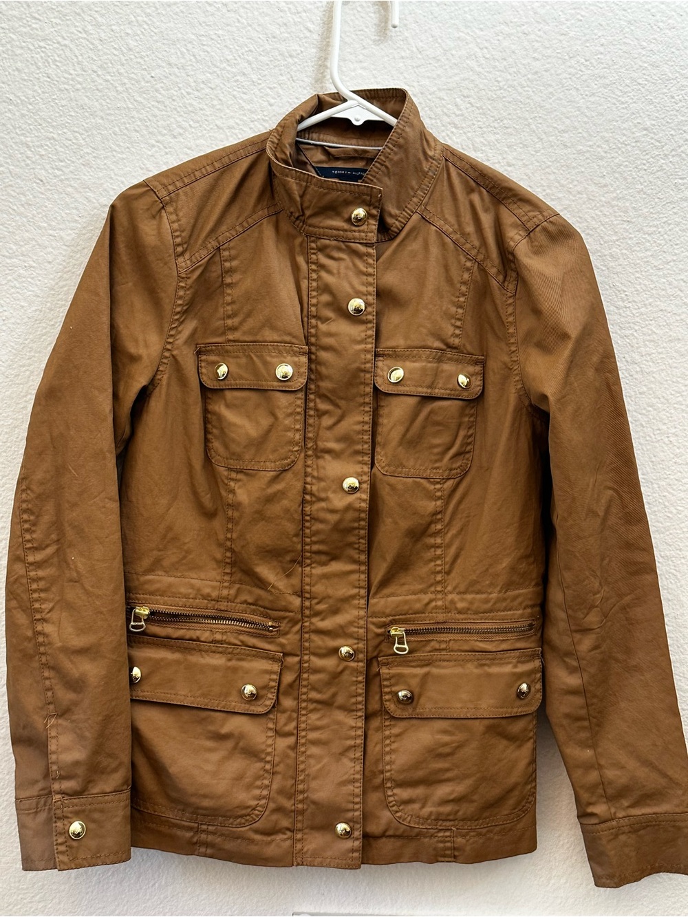 Tommy Hilfiger Brown Utility Jacket with Gold Buttons